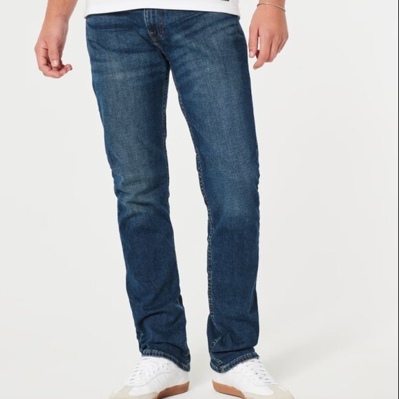 Hollister Dark Wash Denim Slim Straight Jeans, 32x30, Excellent Used Condition - Picture 4 of 5